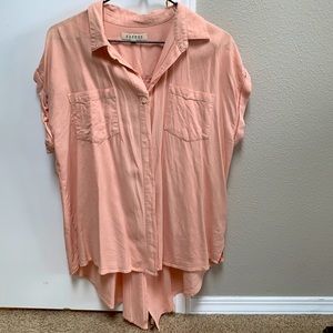 Loose Linen Top with Tie Back